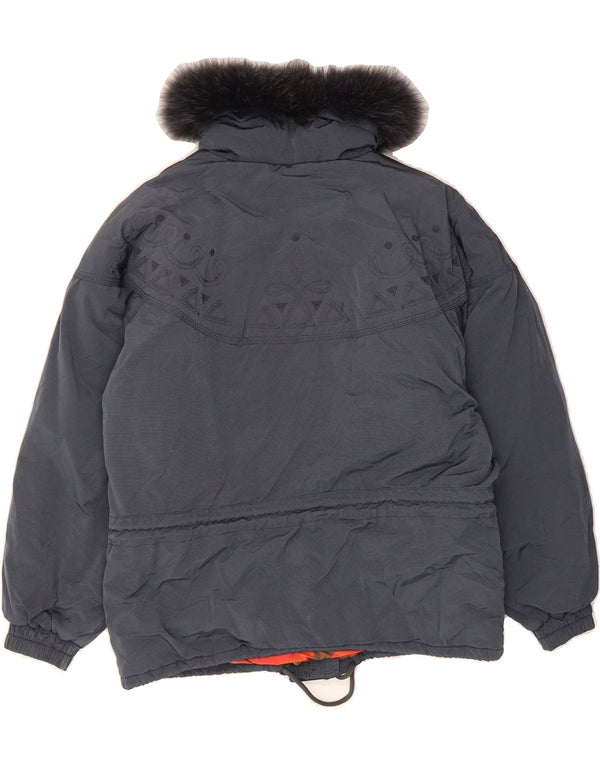 COLMAR Womens Oversized Padded Jacket IT 44 Medium Navy Blue