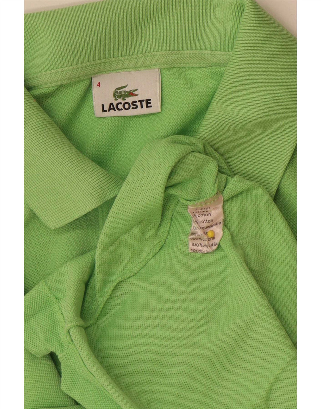 Lacoste Polo Homme Taille 4 Coton Vert Moyen