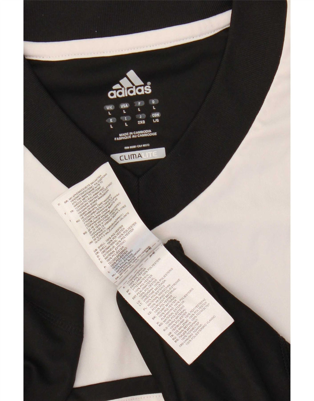 Adidas Mens Climalite T-Shirt Top Large Black Colourblock Polyester