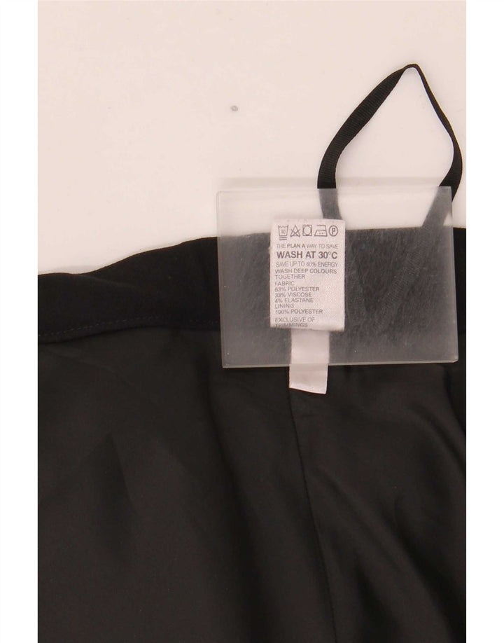 Marks & Spencer Womens Abstract Pattern A-Line Skirt UK 16 Large W40 Black
