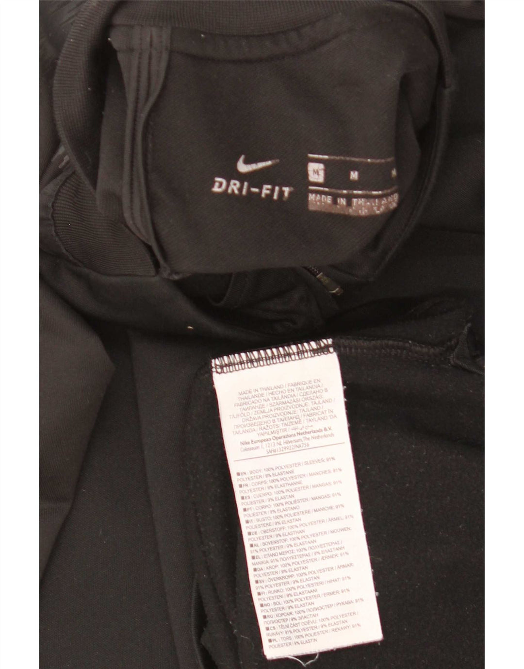 Nike Mens Dri Fit Graphic Pullover Tracksuit Top Medium Black Colourblock