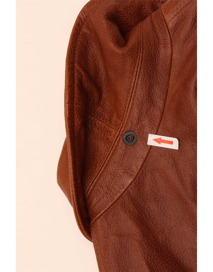 Giacca in pelle da uomo Pirbos IT 58 4XL Marrone