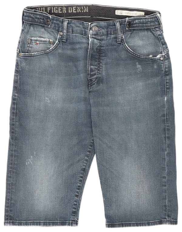 Tommy Hilfiger Mens Curtis Distressed Denim Shorts W32 Medium  Blue