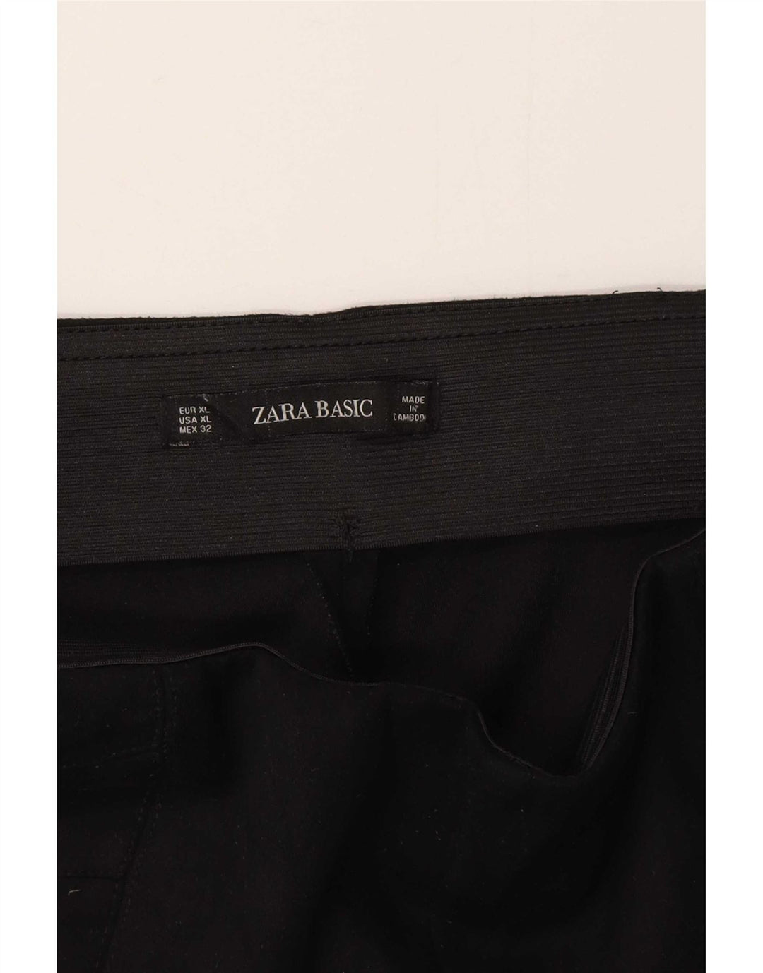 Zara Womens Slim Trousers XL W36 L27 Black
