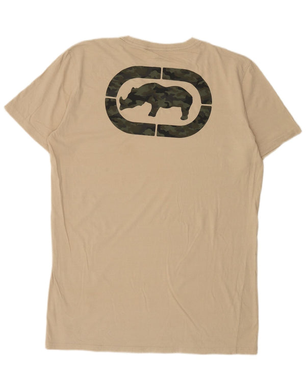 Camiseta gráfica masculina Ecko Unltd Top XL algodão bege