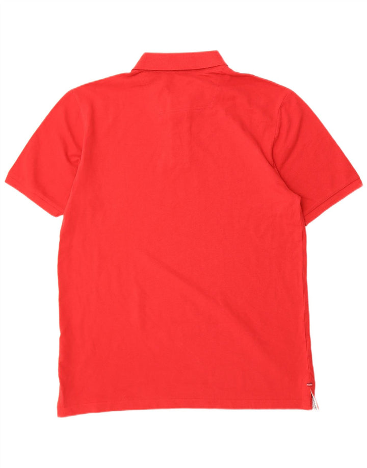 Joules Mens Classic Fit Polo Shirt Medium Red Cotton