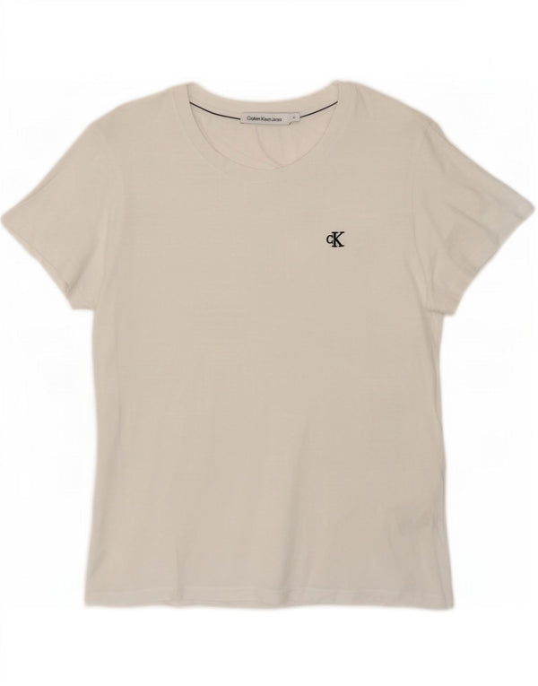 Maglietta da donna Calvin Klein Jeans Top UK 18 XL Bianca