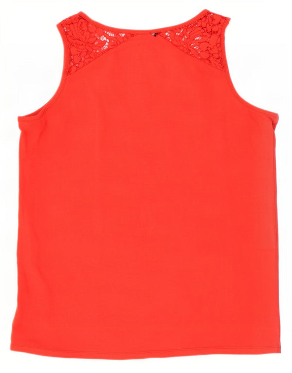 Liu Jo Top sin mangas gráfico para mujer UK 46 Large Red Floral