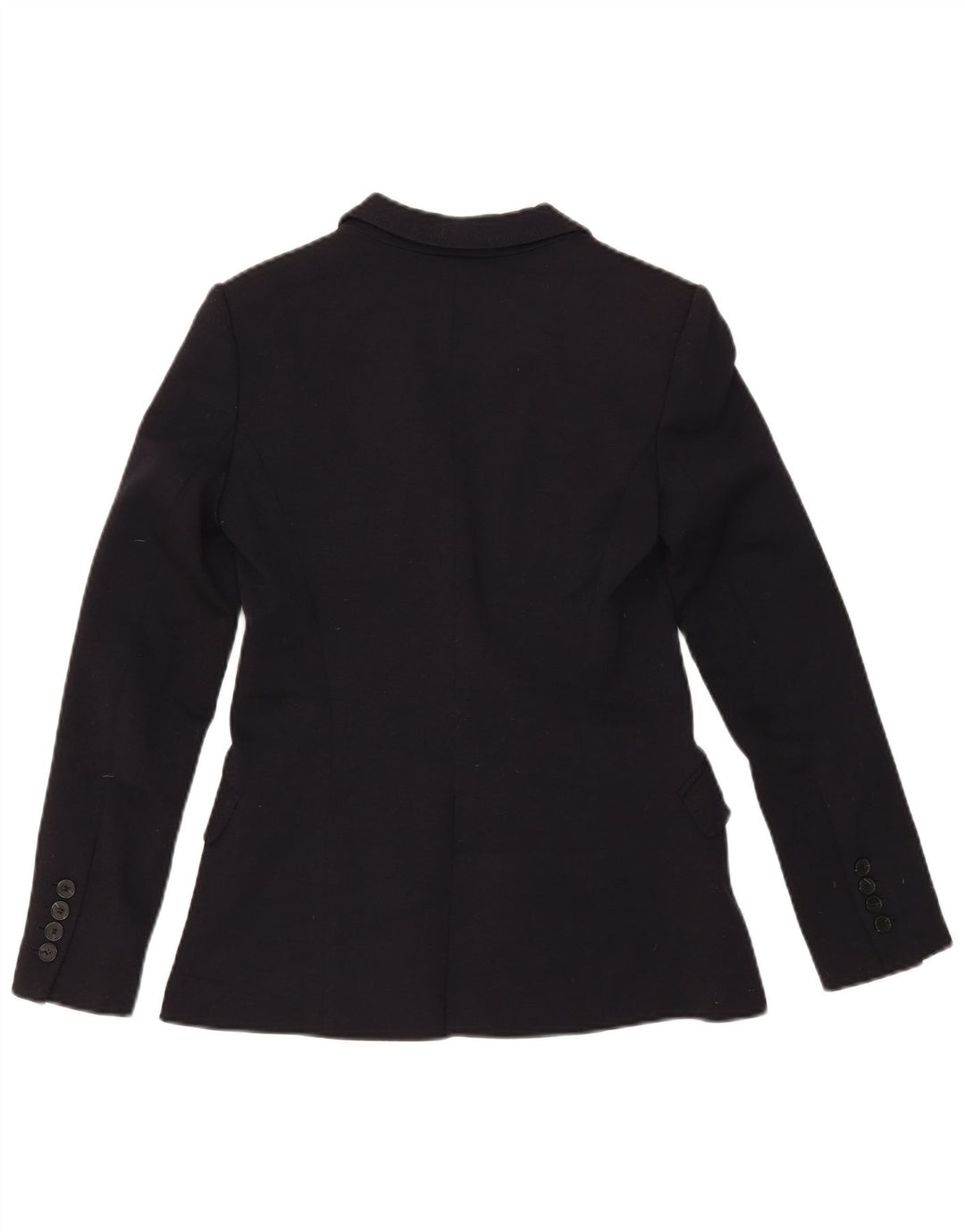 Zara Mujer Chaqueta Blazer De 1 Botón UK 10 Small Poliéster Negro