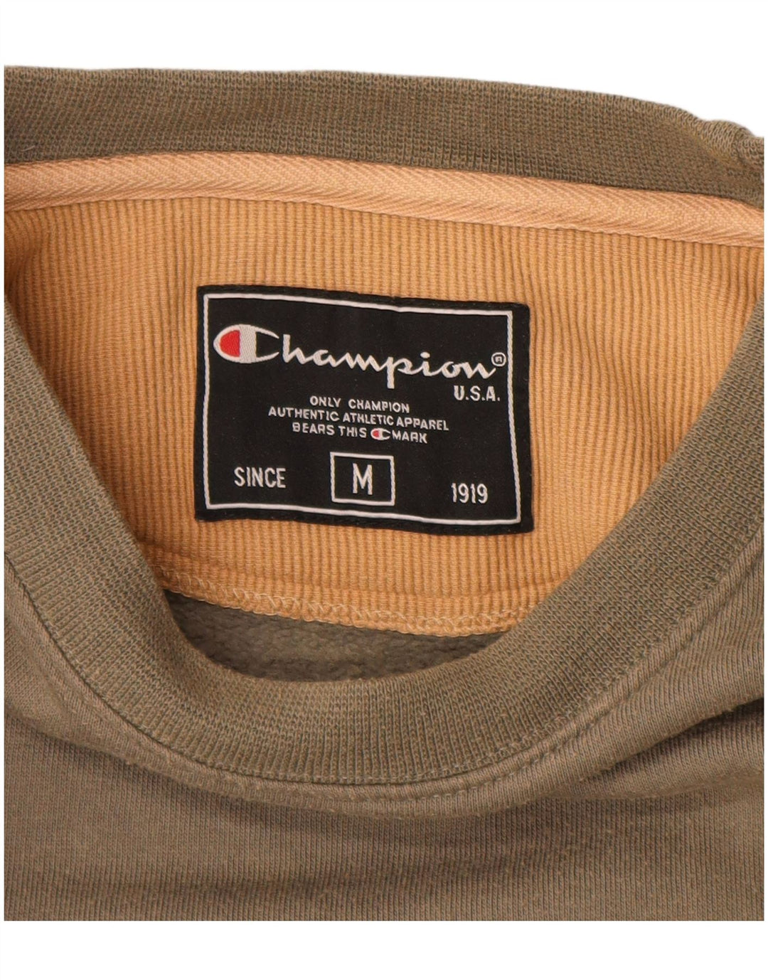 CHAMPION Mens Sweatshirt Jumper Medium Brown Cotton
