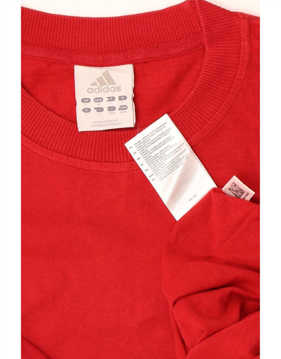 ADIDAS Mens T-Shirt Top Large Red Cotton