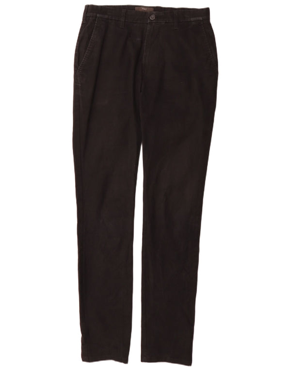 Pantaloni chino slim da uomo Marks & Spencer W30 L35 cotone nero
