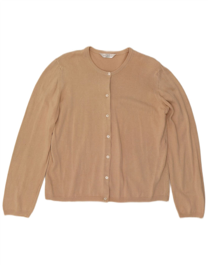Marks & Spencer Cardigan pour femme en coton beige moyen UK 12