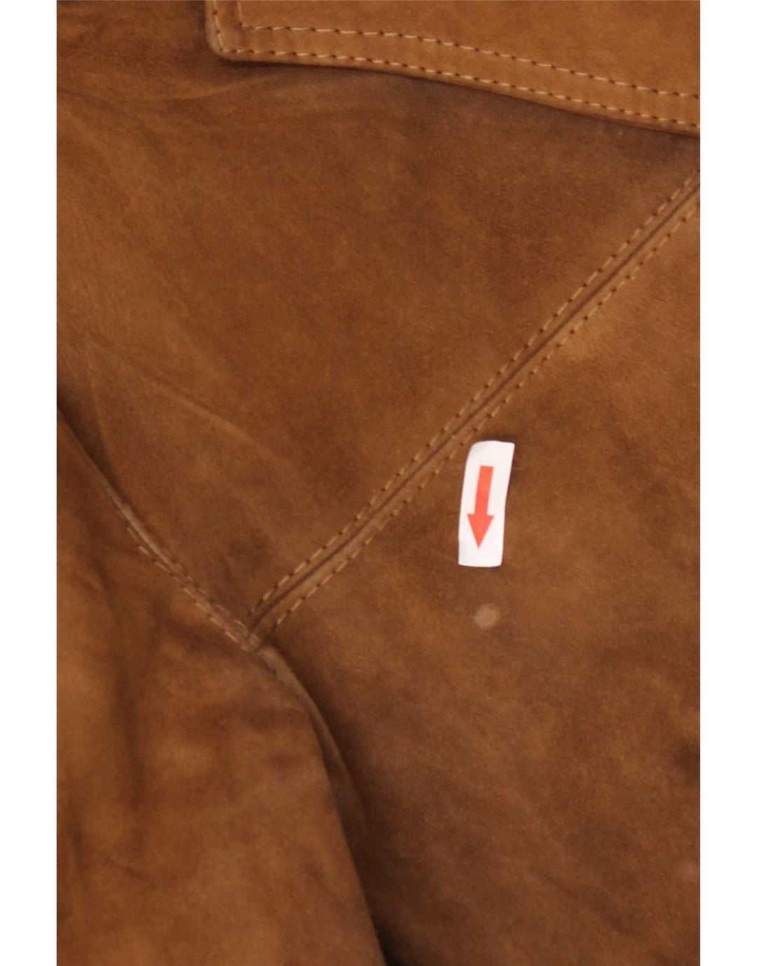 Giacca blazer vintage da uomo in pelle scamosciata a 3 bottoni UK 40 grande in pelle marrone