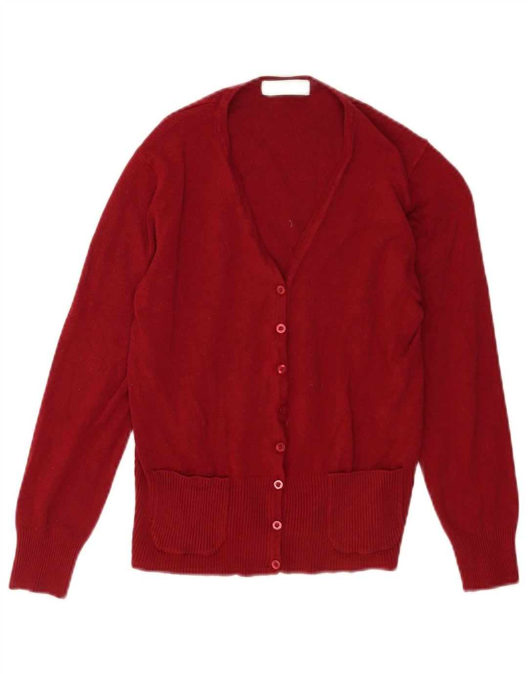 Marks & Spencer Womens Cardigan Sweater UK 14 Medium Burgundy Viscose