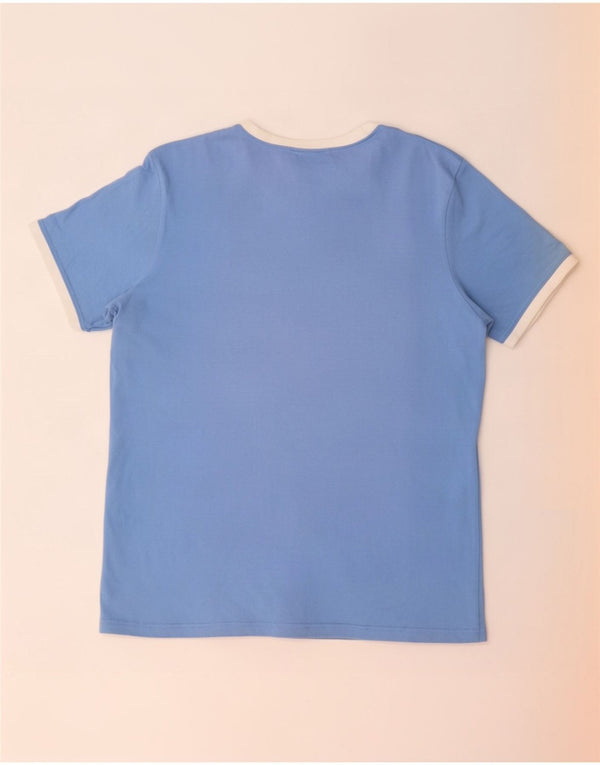 Ellesse Herre T-Shirt Top Medium Blå Bomuld