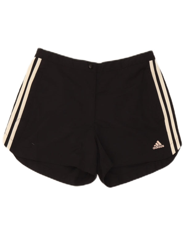 Adidas Womens Climalite Casual Shorts UK 12 Medium W28 Black Polyester