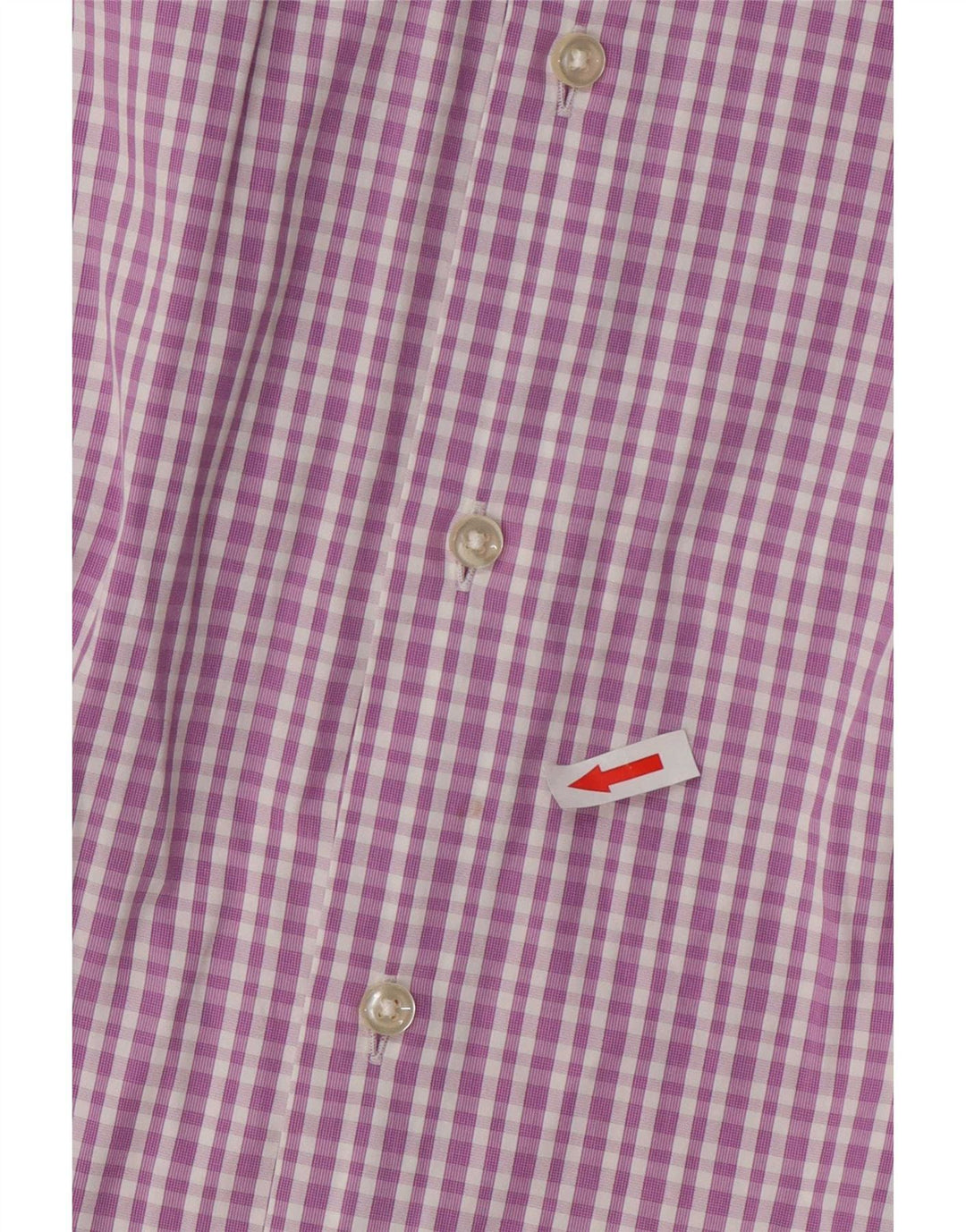 Hugo Boss Mens Regular Fit Shirt Size 41 16 Large Pink Check Cotton