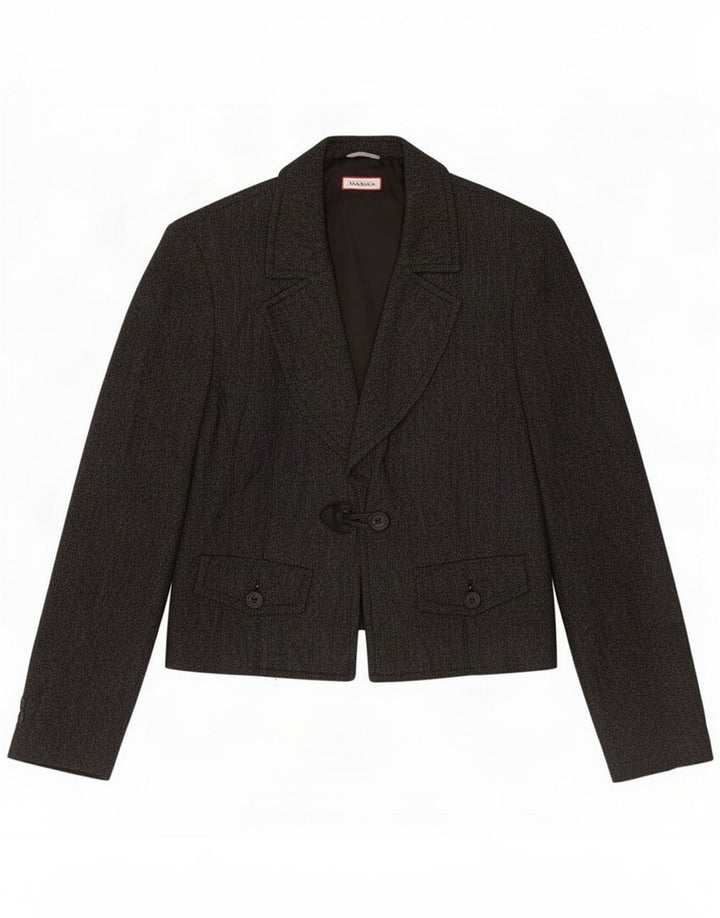 Max & Co. Womens 1 Button Blazer Jacket UK 12 Medium Grey