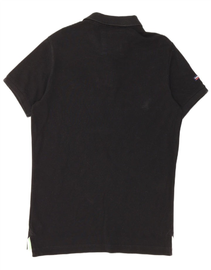 Superdry Polo para hombre de algodón negro grande
