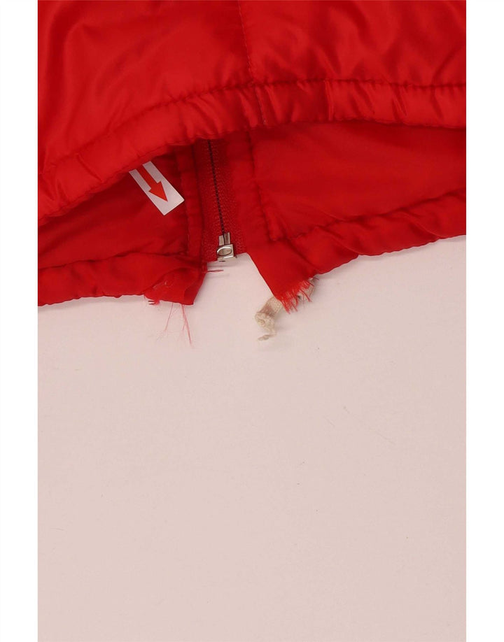 Jaqueta corta-vento feminina vintage IT 42 poliamida colorblock vermelho médio
