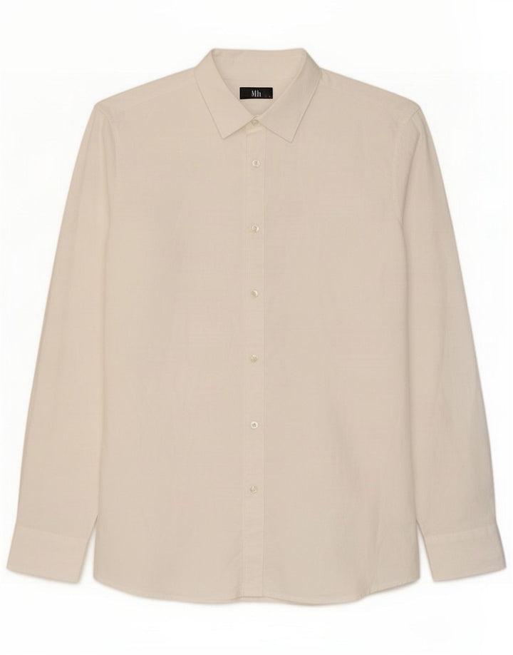 Zara Cămașă pentru bărbați Slim Fit Large White