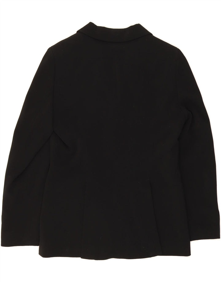 DKNY Womens 3 Button Blazer Jacket US 4 Small Black Wool Vintage Dkny and Second-Hand Dkny from Messina Hembry 