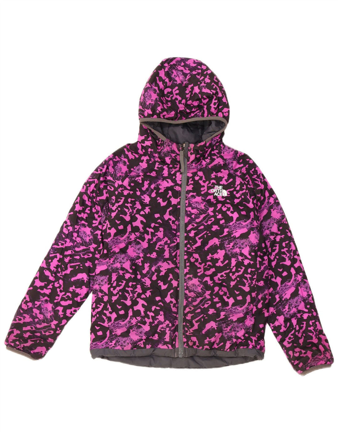 The North Face Wendejacke mit Kapuze für Mädchen, 9–10 Jahre, mittelschwarz