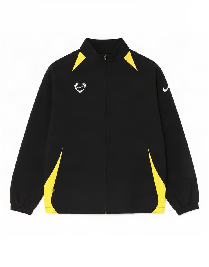 Nike Boys Tracksuit Top Jacket 12-13 Years Large Black Colourblock
