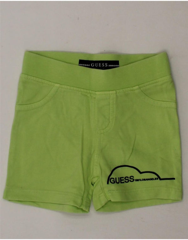 Shorts esportivos gráficos para meninas GUESS 0-3 meses algodão verde