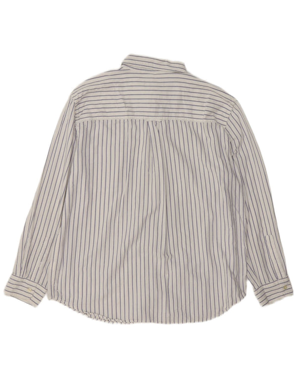 Camicia da uomo Chaps XL in cotone gessato bianco