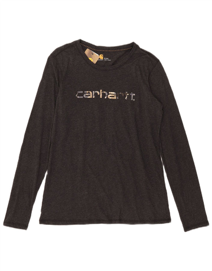 Top grafico da donna Carhartt manica lunga US 4/6 piccolo cotone grigio