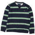 Crew Clothing Sweat-shirt pour homme en coton rayé bleu marine moyen