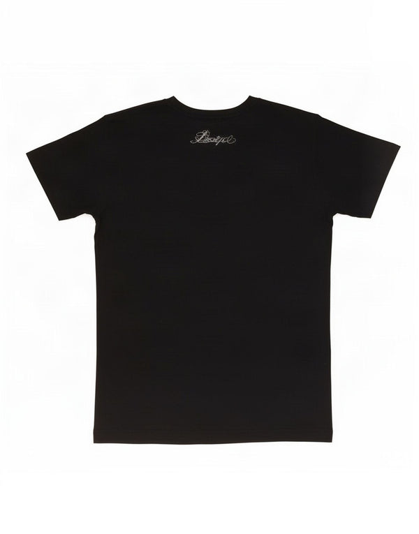 Desigual Maglietta grafica da donna Top UK 14 Large Nera in viscosa