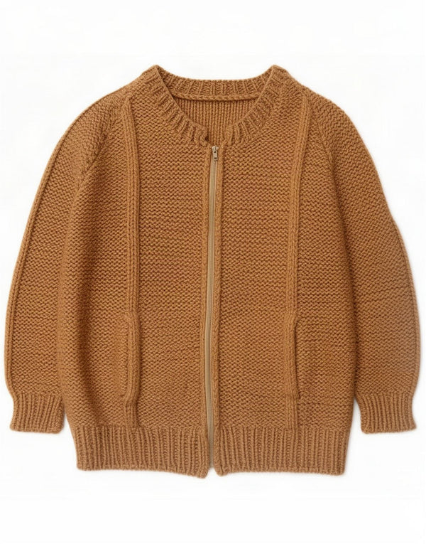 Vintage Damen Cardigan Pullover UK 16 Large Braun