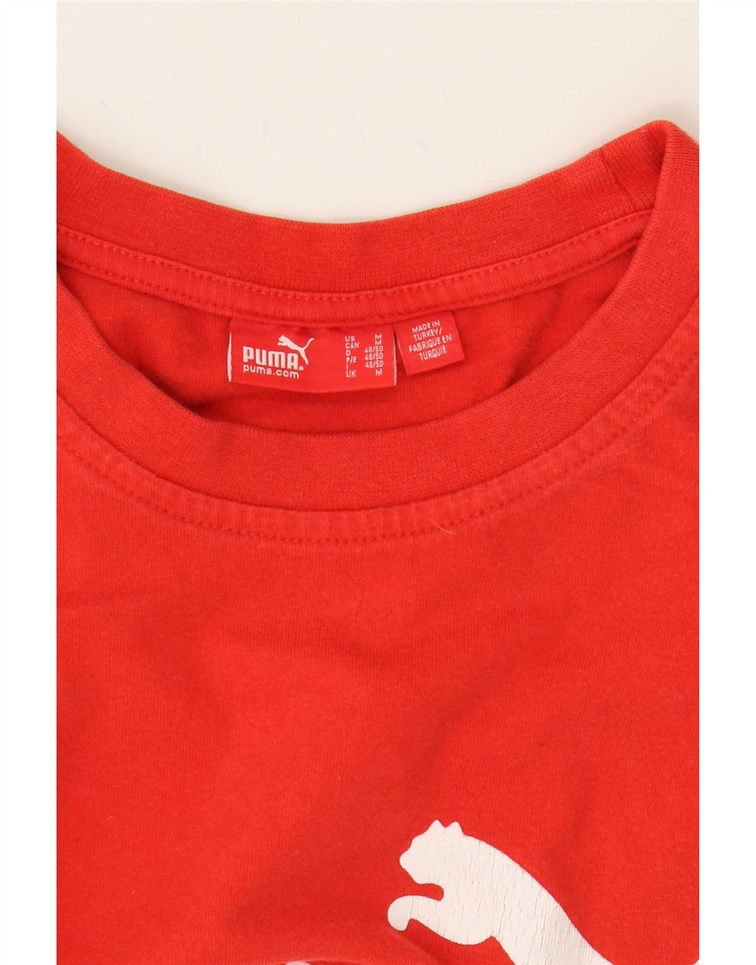 PUMA Womens Graphic T-Shirt Top UK 14 Medium Red Vintage Puma and Second-Hand Puma from Messina Hembry 