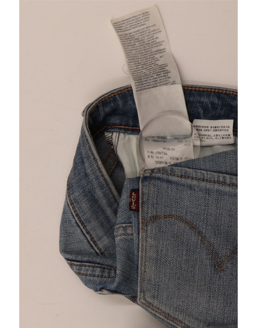 Levi's Womens Straight Jeans W28 L34 Blue Cotton