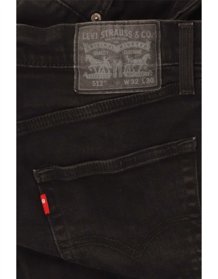 Мужские джинсы Levi's Slim 512 W32 L30, черный хлопок