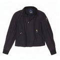 Playlife Damen Bomberjacke UK 16 Large Marineblaue Baumwolle