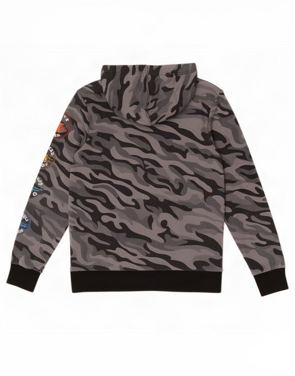 Converse Kapuzenpullover mit Grafik für Jungen, 12–13 Jahre, Größe L, Grau, Tarnung