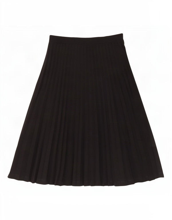 Marks & Spencer Falda plisada midi para mujer UK 12 Medium W30 Poliéster negro