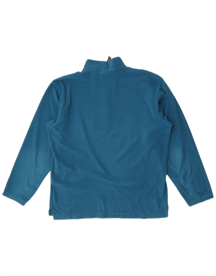 Jack Wolfskin Herren-Fleecepullover mit Reißverschluss am Hals, UK 36/38, mittelblaues Polyester