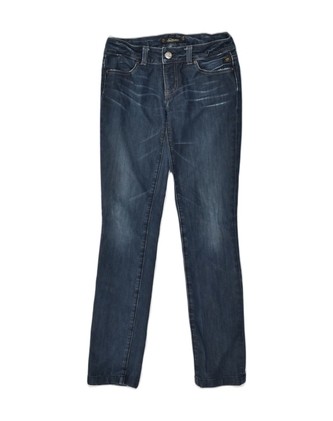 VINTAGE Womens Slim Jeans W26 L30  Navy Blue Cotton | Vintage Vintage | Thrift | Second-Hand Vintage | Used Clothing | Messina Hembry 