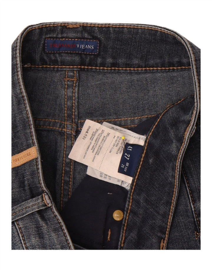 TRUSSARDI Womens Straight Jeans W25 L29 Grey Cotton Vintage Trussardi and Second-Hand Trussardi from Messina Hembry 