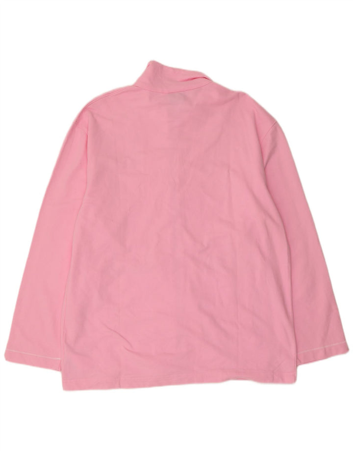 LOTTO Womens Tracksuit Top Jacket UK 18 XL Pink Colourblock Cotton