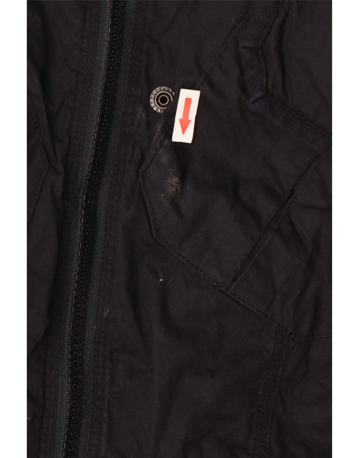 Ανδρικό Βοηθητικό Μπουφάν Superdry UK 38 Μεσαίο Μαύρο Βαμβακερό
