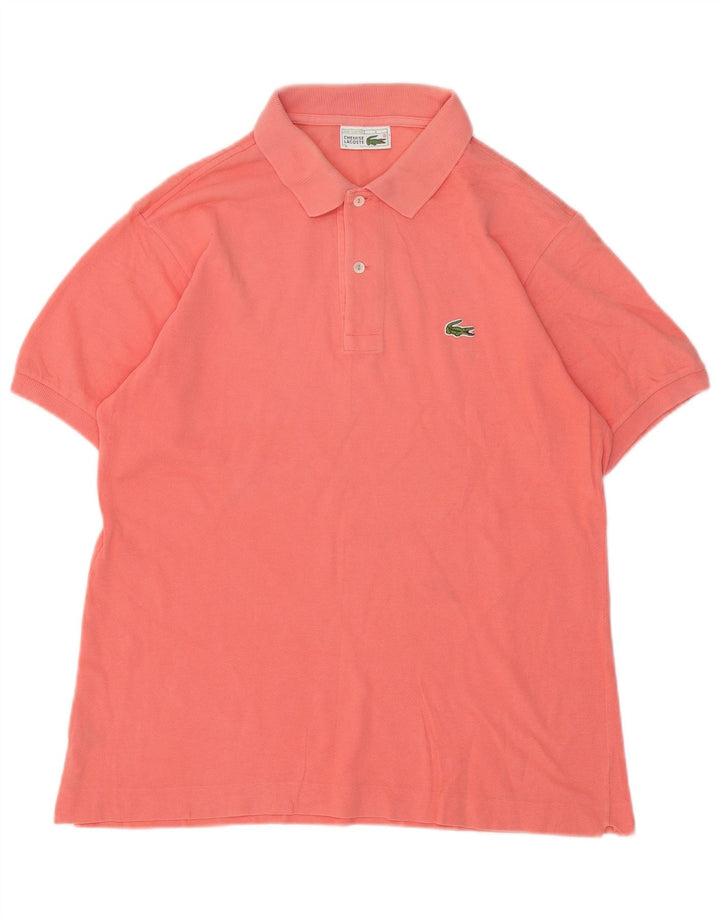 Lacoste Mens Polo Shirt Size 4 Medium Pink Cotton