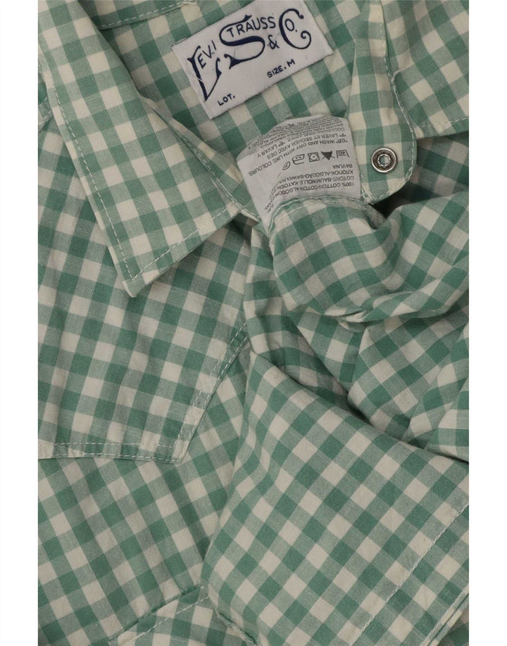 Camisa masculina Levi's verde médio xadrez algodão