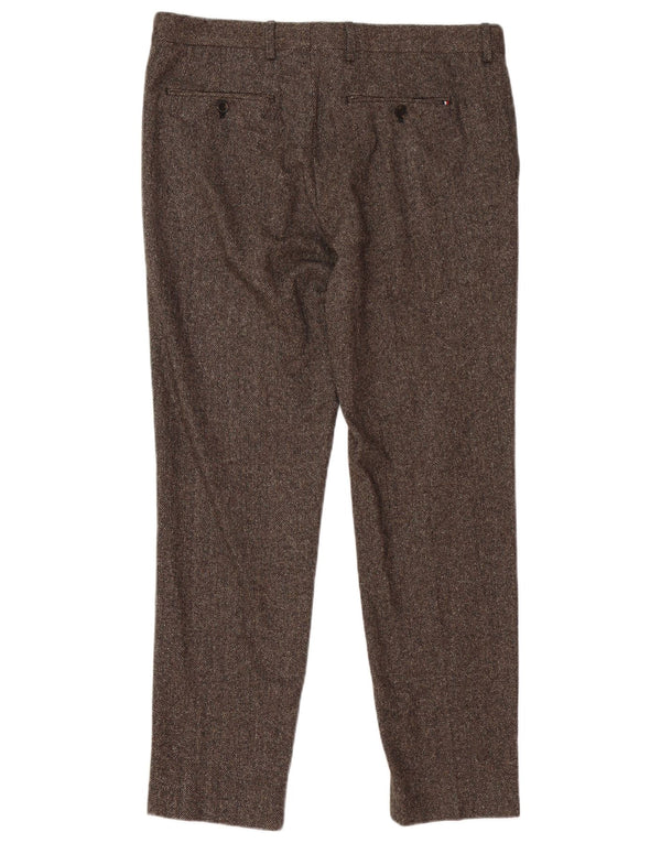 Tommy Hilfiger Mens Straight Suit Trousers IT 52 XL W38 L31 Brown