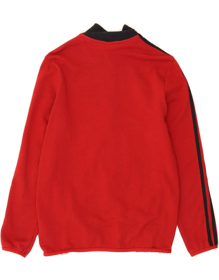 ADIDAS Boys Tracksuit Top Jacket 13-14 Years Red Cotton Vintage Adidas and Second-Hand Adidas from Messina Hembry 